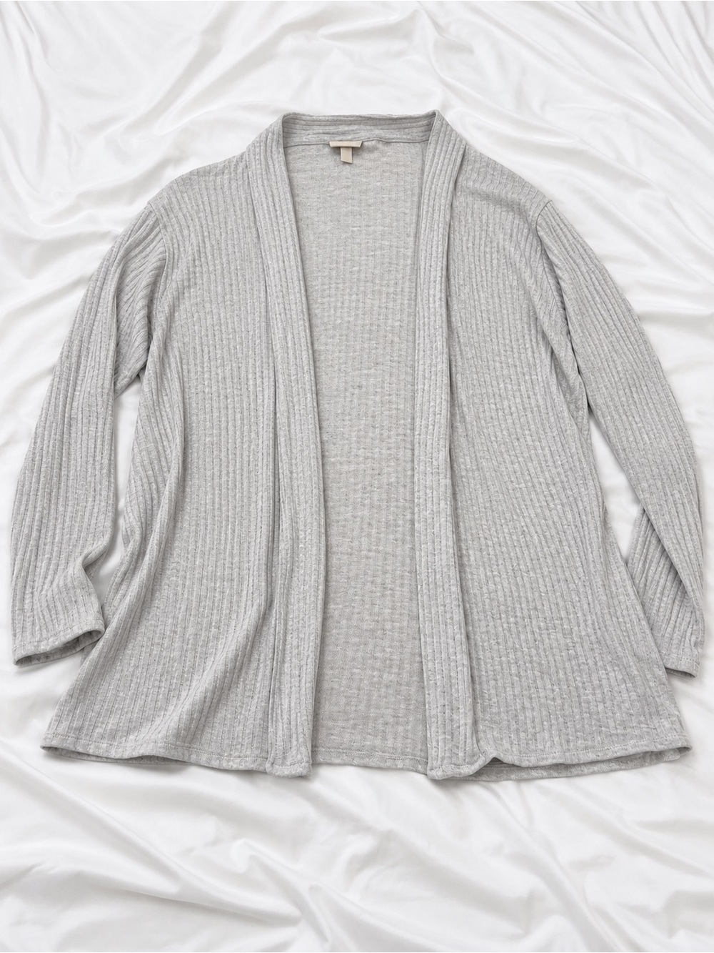 a new day Light Gray Ribbed Open-Front Cardigan